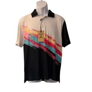 Chubbies The Tennis Champ Performance Polo Shirt Mens Small Abstract Print